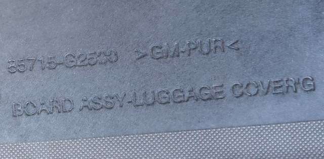 Bagasjerom teppe/gulvplate til Hyundai Ioniq Hybrid 2016-2019 (Fase 1)  (HYUNDAI|85715-G2500|)