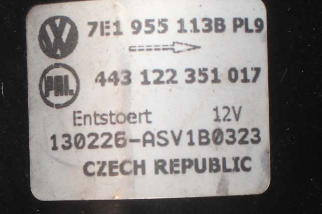 Viskermotor frontrute komplett m/overføring til VW Transporter / Caravelle 2009-2015 (Fase 2) (T5) (T5) (VAG|7E1 955 113 B|)