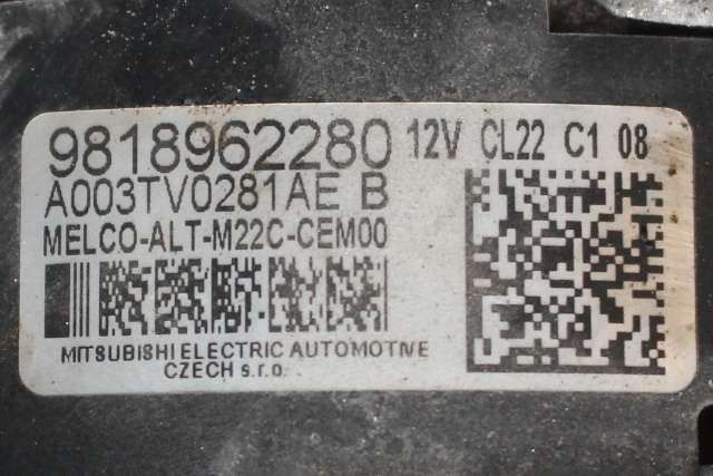 Dynamo diesel til Peugeot Partner 2019-->> (Type III) (MITSUBISHI|A003TV0281AE|98 189622 80. 12 VOLT - CL22|)