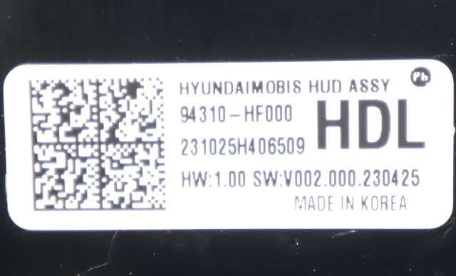 Instrument head-up display (HUD) til Hyundai Kona 2024-->> (Type II)  (HYUNDAI|94310-HF000|)