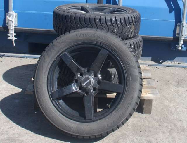 Hjulsett aluminium vinter til Mopedbil Ligier JS50, 2015-2024 (Type I)  (PIGG DEKK|155 X 65 R 14")