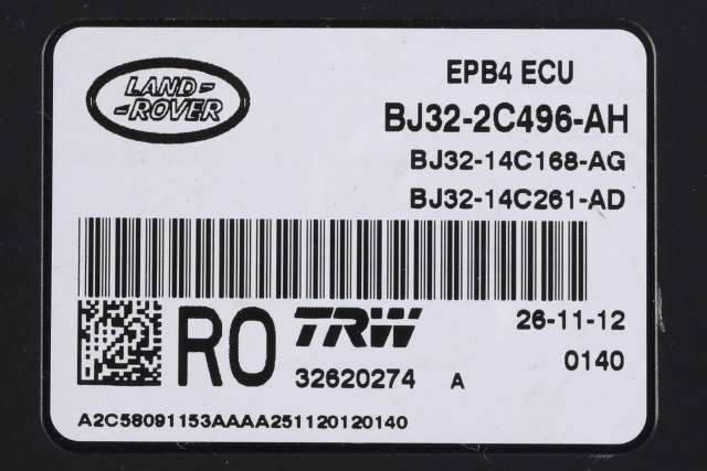 Styreenhet elektrisk parkbrems (EPB - Electric Parking Brake) til Land Rover Range Rover, Evoque 2011-2019 (Type I)  (LAND ROVER|BJ32-2C496-AH|)