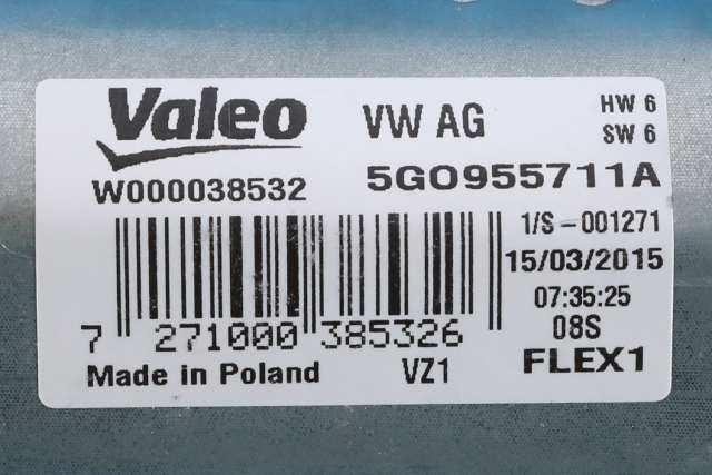 Viskermotor bakrute til VW Golf VII 2012-2017 (Fase 1) (VAG|5G0 955 711 A|)