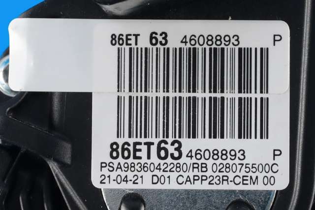 Pedal gass til Peugeot Partner 2019-->> (Type III)  (PEUGEOT|98 360422 80|)