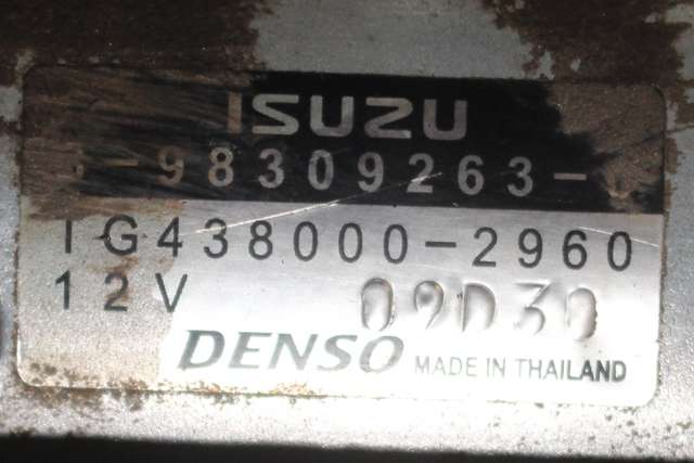 Starter diesel til Isuzu D-Max 2021-->> (Type III)  (438000-2960|8983092630|)
