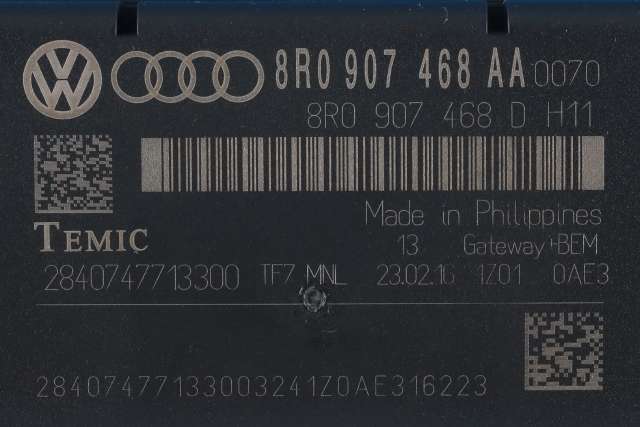 Styreenhet diverse til Audi Q5 2012-2017 (Type I, Fase 2)  (VAG|8R0 907 468 AA|)