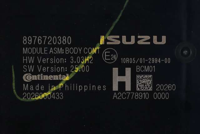 Styreenhet comfort (BCM) til Isuzu D-Max 2021-->> (Type III)  (8976720380|)