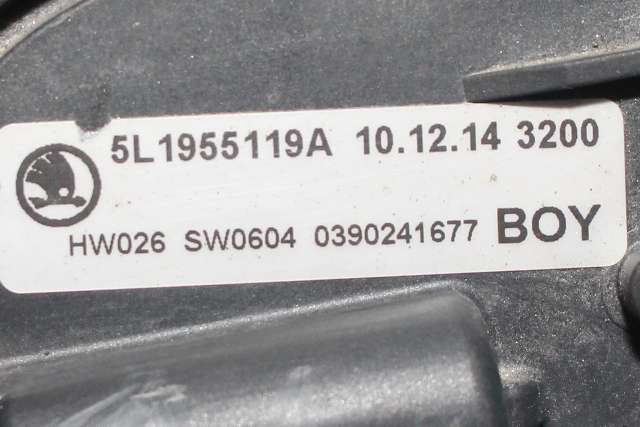 Viskermotor frontrute komplett m/overføring til Škoda Yeti 2009-2013 (Fase 1) (VAG|5L1 955 023|5L1|)