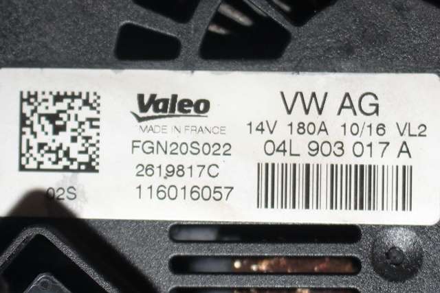 Dynamo diesel til Audi Q5 2012-2017 (Type I, Fase 2)  (FGN20S022|04L|)
