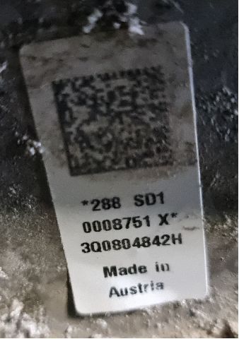 Batteripakke elbil til VW Passat 2015-2019 (Fase 1) (B8) (B8) (VOLKSWAGEN|3Q0804842H|*288 SD1 0008751 X*|)