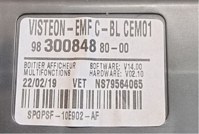 Bilstereo til Toyota Proace 2016-->> (Type II) (TOYOTA|9830084880-00|98.120.819 ZD 00|)