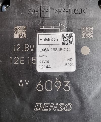 Varmeapparat motor til Ford Mustang Mach-e 2020-->> (FORD|JX6A-19846-CC|DENSO 12E15 AY 6093|G8VTE 12144 -5023)