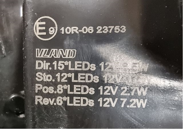 Baklykt høyre indre til BMW 3-Serie 2012-2018 (F30/F31/F34) (F30/F31/F34) (BMW|10R-06 23753|148R00 1210|)