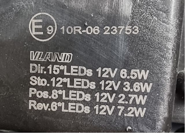 Baklykt venstre indre til BMW 3-Serie 2012-2018 (F30/F31/F34) (F30/F31/F34) (BMW|10R-06 23753|148R00 1210|)