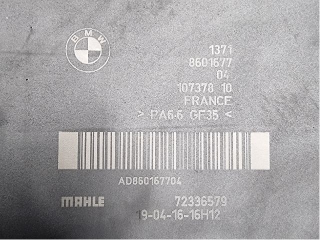 Luftfilterboks til BMW 3-Serie 2012-2018 (F30/F31/F34) (F30/F31/F34) (BMW|8601677 107378 10|1371 04 72336579|)