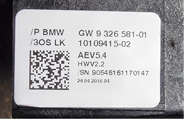 Girstang/girvelger automat til BMW 3-Serie 2012-2018 (F30/F31/F34) (F30/F31/F34) (BMW|/P BMW GW 9326581-01|/30S LK 10099971-00|)