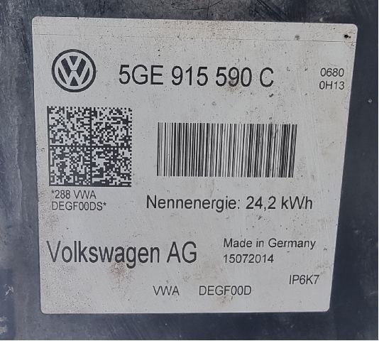 Batteripakke elbil til VW e-Golf 2014-2017 (Fase 1) (VOLKSWAGEN|5GE 915 590 C|0680 0H13 DEGF00D|IP6K7)