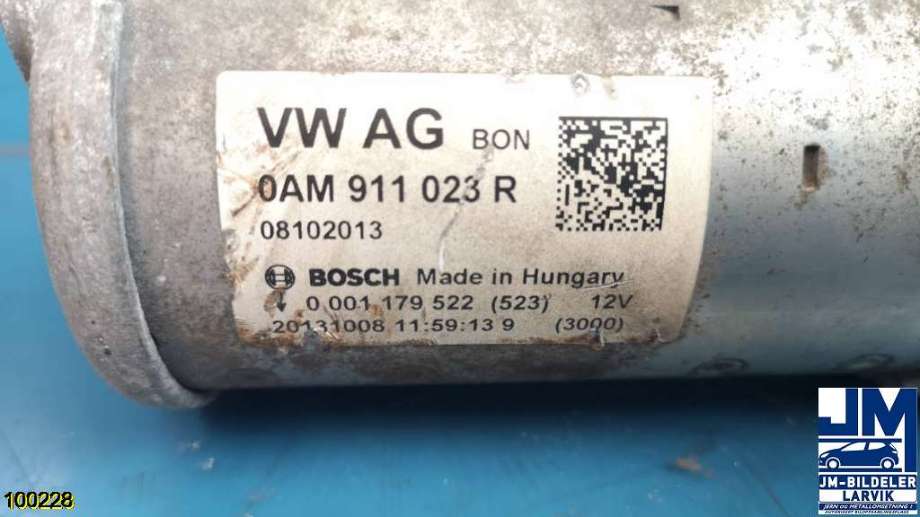 Starter til VW Golf VII 2012-2017 (Fase 1)  (VOLKSWAGEN|428000-8861||001179522(523))