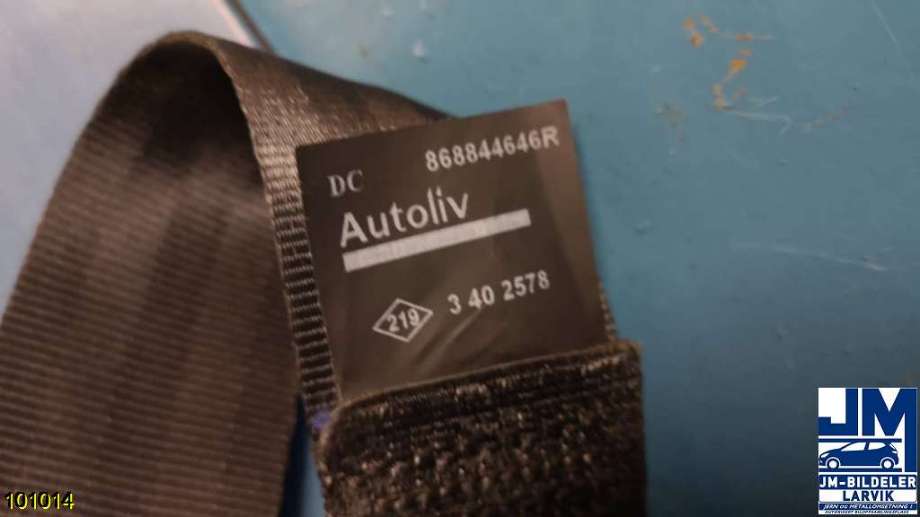 Sikkerhetsbelte foran høyre til Renault Kangoo 2008-2021 (Type II) (RENAULT||868844646R)