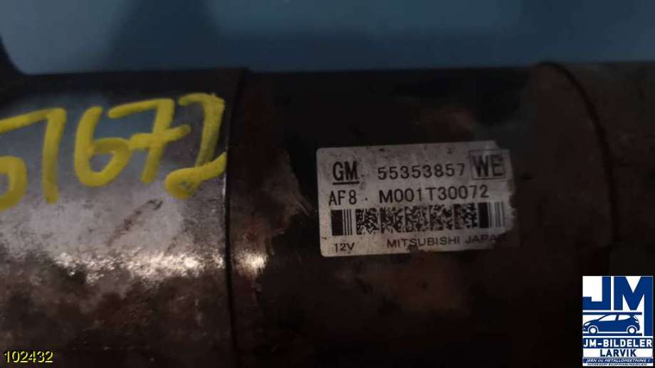 Starter diesel til Opel Insignia A 2009-2014  (OPEL|M001T30072||55353857)