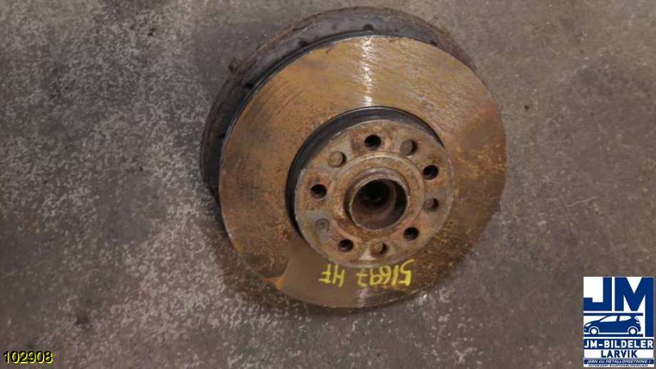 Hjulspindel høyre foran til VW Caddy, 2010-2015 (Type III, Fase 2) (VOLKSWAGEN|1K0 407 256 AA)