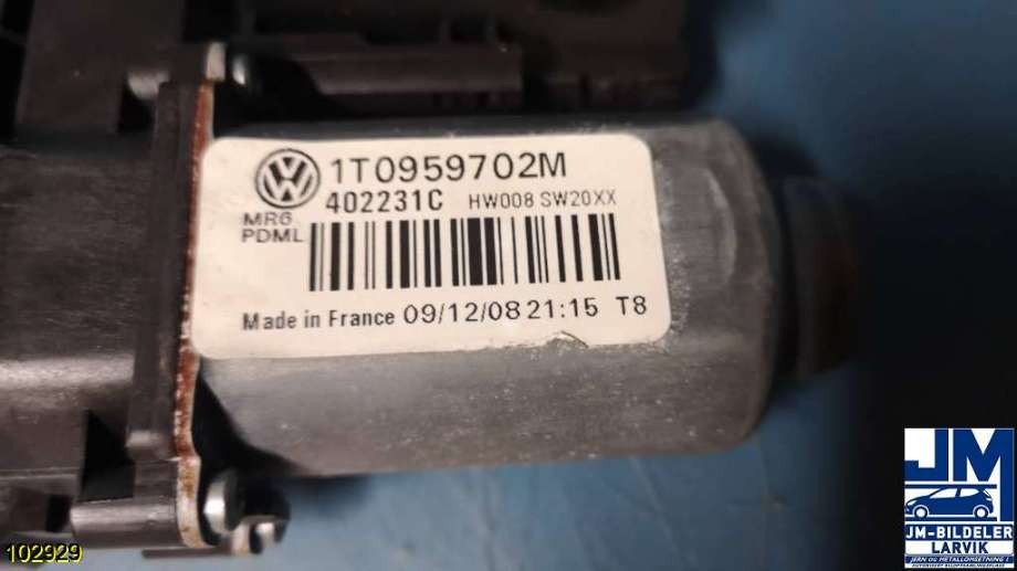 Ruteheis høyre foran til VW Caddy 2004-2010 (Type III, Fase 1)  (VOLKSWAGEN|1T0 959 702M||1K0 959 792Q)