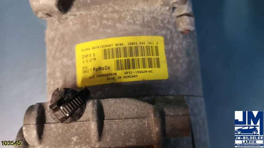 Aircondition kompressor til Ford Fiesta 2008-2012 (Type VI, Fase 1)  (FORD|AP31-19D629-AE||AP31-19D629-AC)