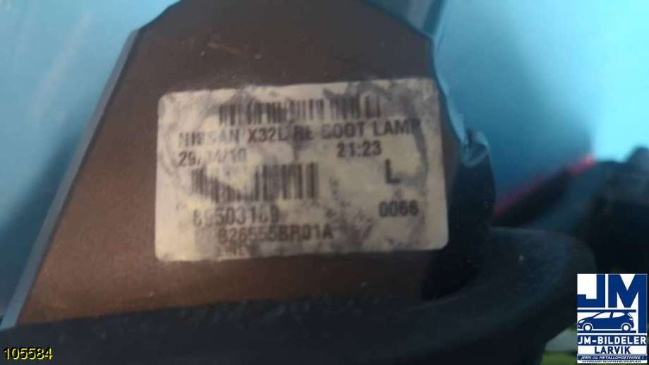 Baklykt venstre indre til Nissan Qashqai 2010-2014 (Type I, Fase 2)  (NISSAN||89503-169)