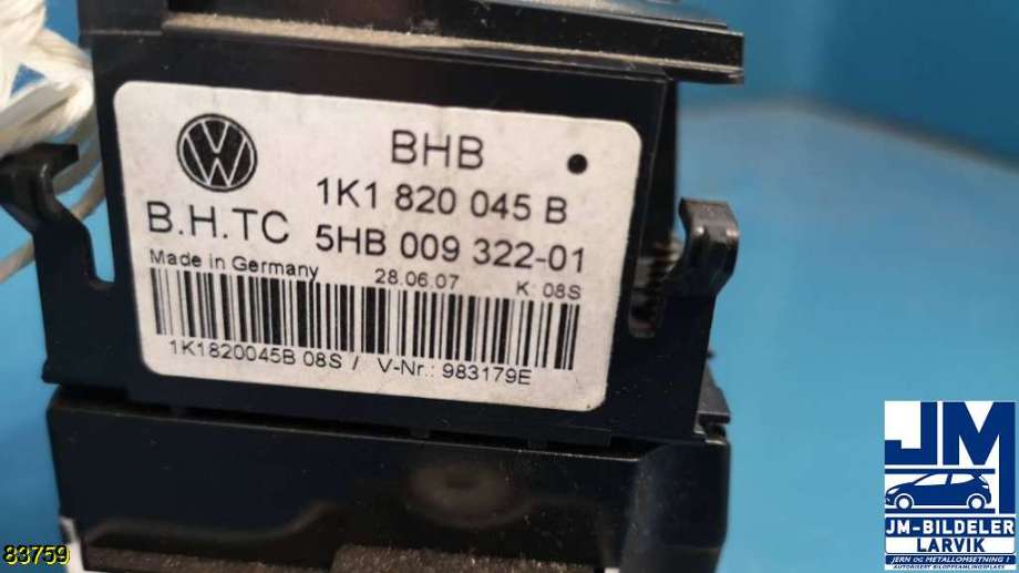 Varmeapparat betjening til VW Golf V, Combi 2003-2008  (VOLKSWAGEN|1K1820045B|)