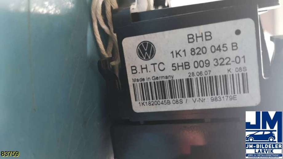 Varmeapparat betjening til VW Golf V, Combi 2003-2008  (VOLKSWAGEN|1K1820045B|)