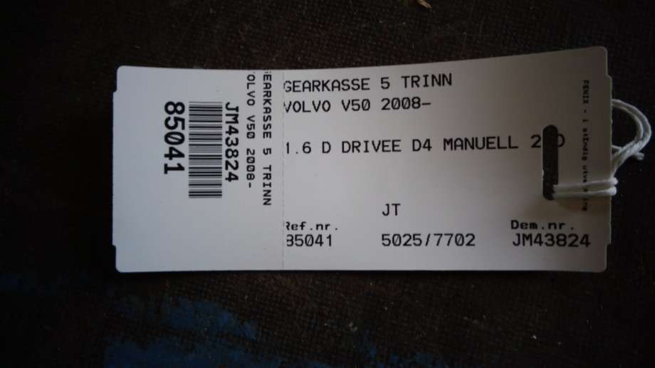 Girkasse manuell til Volvo V50 2007-2012 (Fase 2) (VOLVO|31259888|)