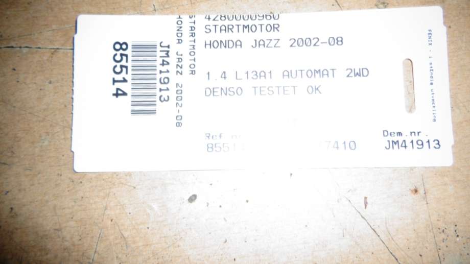 Starter til Honda Jazz 2002-2008 (Type I)  (HONDA|4280000960|)