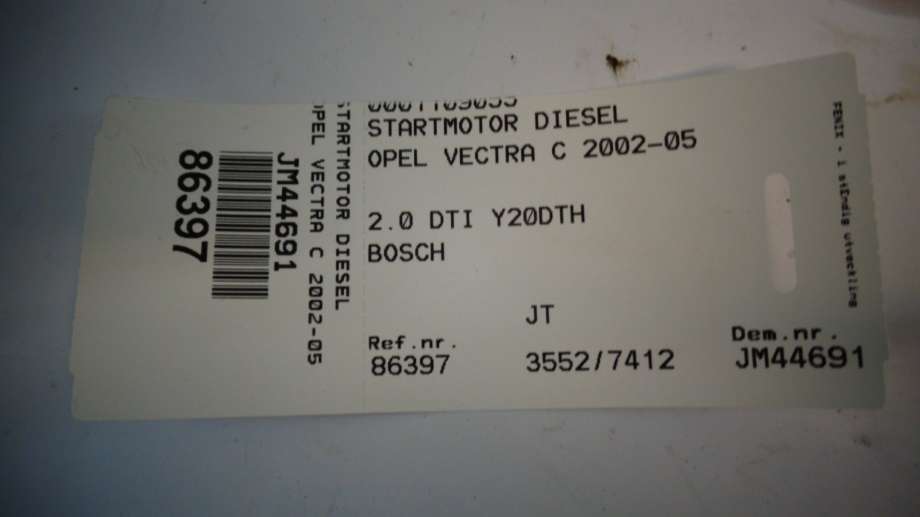 Starter diesel til Opel Vectra C 2002-2005 (Type I)  (OPEL|0001109055|)