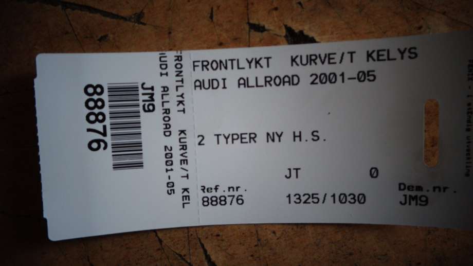 Tåkelykt høyre foran til Audi A6, Allroad 2000-2005 (Type I) (C5) (C5)