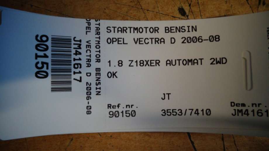 Starter til Opel Vectra C 2005-2008 (Type II) (OPEL|)