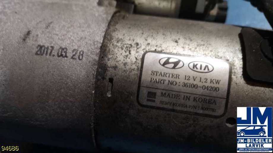 Starter til Kia Rio 2017-->> Type IV  (KIA|36100-04200|)
