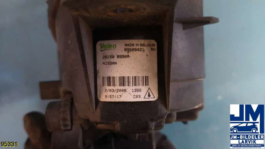 Tåkelykt høyre foran til Nissan Qashqai 2007-2010 (Type I, Fase 1) (NISSAN|)