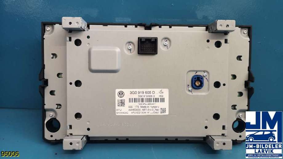 Bilstereo navigasjon til VW e-Golf 2014-2017 (Fase 1)  (VOLKSWAGEN|3G0919605 D|)