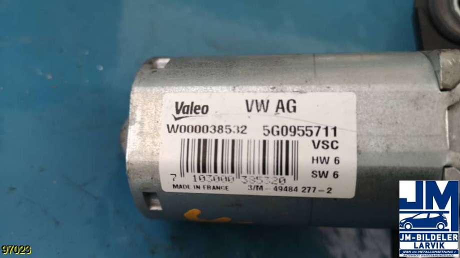 Viskermotor bakrute til VW Touran 2007-2010 (Type I, Fase 2)  (VOLKSWAGEN|5G0955711|)