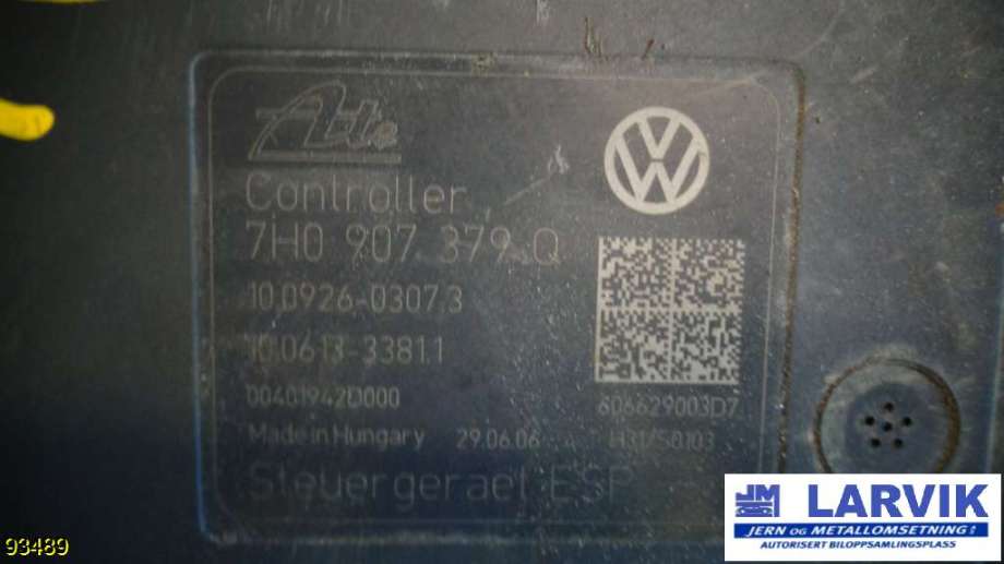 ABS sentral til VW Transporter / Caravelle 2003-2009 (Fase 1) (T5) (T5) (VOLKSWAGEN|7HO907379Q|)