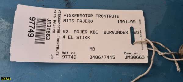 Viskermotor frontrute til Mitsubishi Pajero 1992-1999 (Type II)  (mitsubishi|)