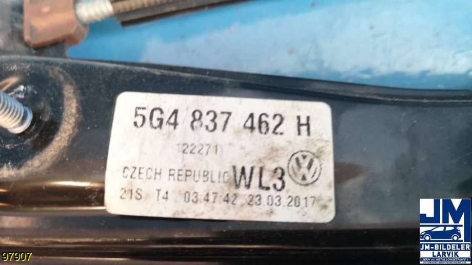 Ruteheis til VW e-Golf 2017-2020 (Fase 2)  (VOLKSWAGEN|5G4 837 462 H|)