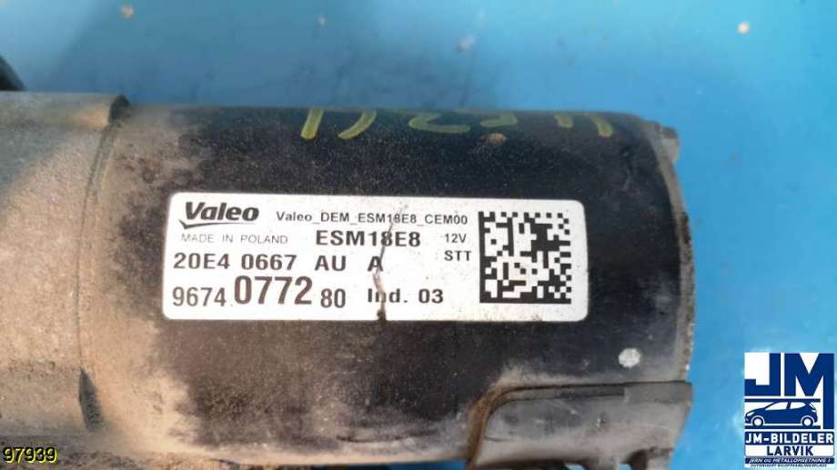 Starter til Peugeot 308 2013-2021 (Type II)  (PEUGEOT||ESM18E8)