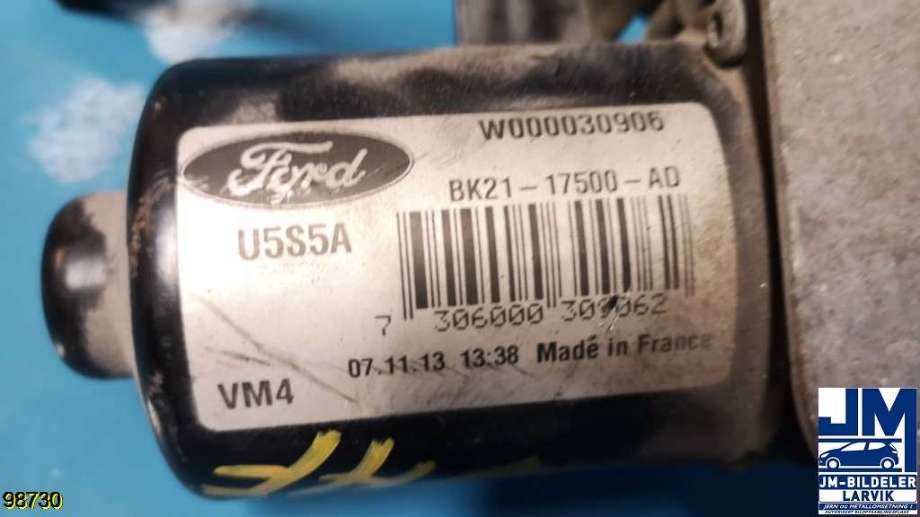 Viskermotor frontrute til Ford Transit Custom 2013-2023 (Type I)  (FORD|W00031408||BK21-17500-AD)