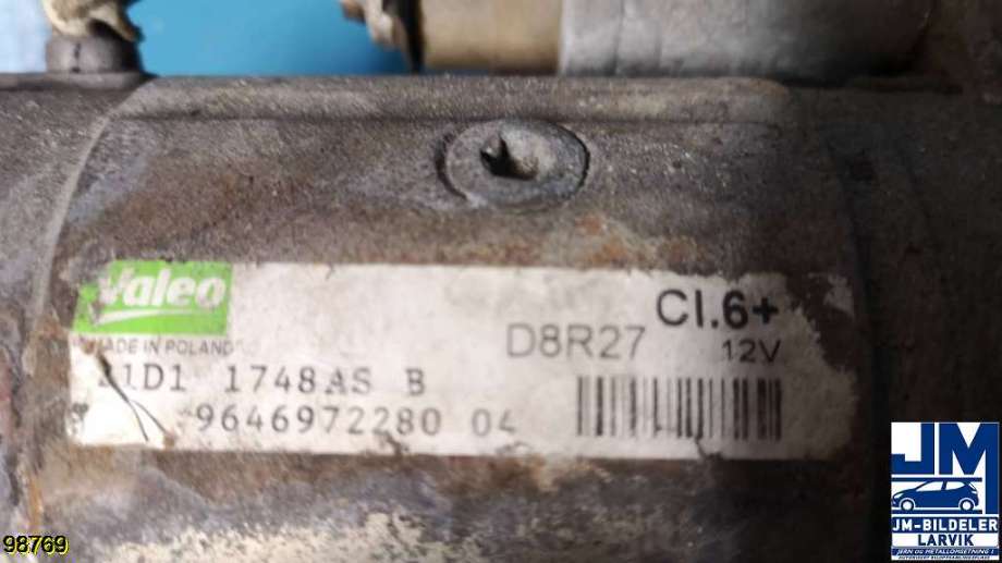 Starter diesel til Fiat Scudo 2007-2017 (Type II)  (FIAT|21D1 1748AS B||9646972280 04)