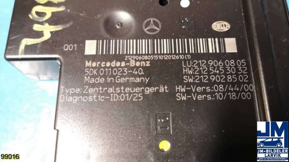 Styreenhet diverse til Mercedes E-Klasse 2009-2013 (Fase 1) (W212) (W212) (MERCEDES|5DK011023-40|)