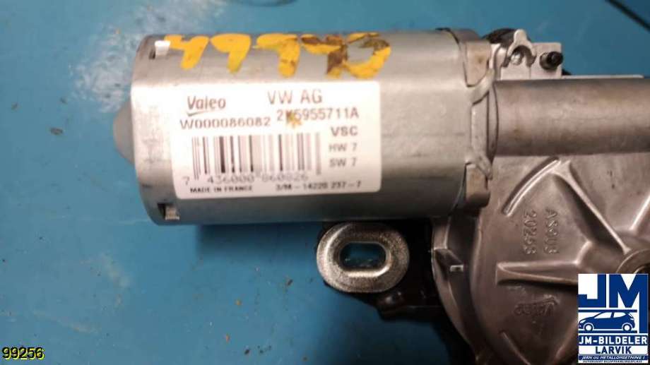 Viskermotor bakrute til VW Caddy 2015-2020 (Type III, Fase 3)  (VOLKSWAGEN|2K5955711A|)