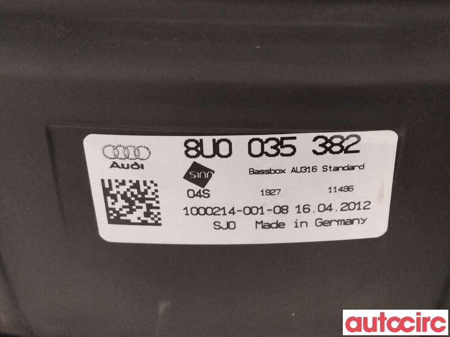 Bilstereo høyttaler til Audi Q3 2011-2014 (Type I, Fase 1) (AUDI|8U0035382)