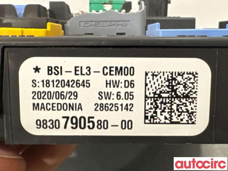 Sikringsboks til Opel Vivaro C 2020-->>  (OPEL|1669608280|BSI-EL3-CEM00|9830790580)