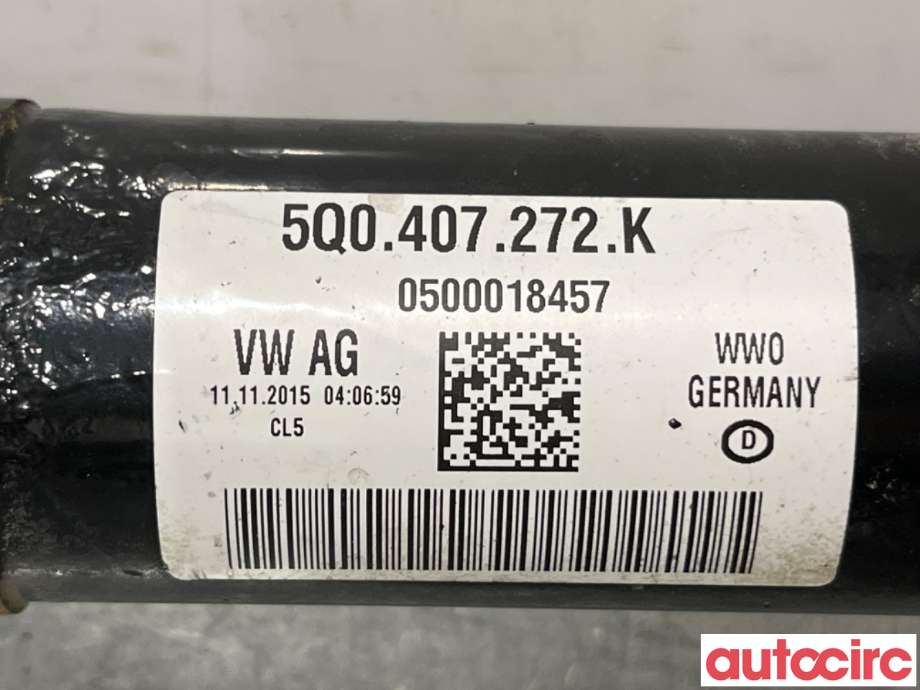Drivaksel høyre foran til VW Golf VII 2012-2017 (Fase 1)  (VOLKSWAGEN|5Q0407762GX|5Q0407272K|5Q0407272EQ)